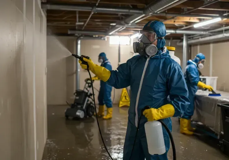 Basement Sanitization and Antimicrobial Treatment process in Bernardston, MA