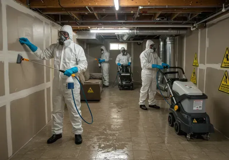 Basement Moisture Removal and Structural Drying process in Bernardston, MA